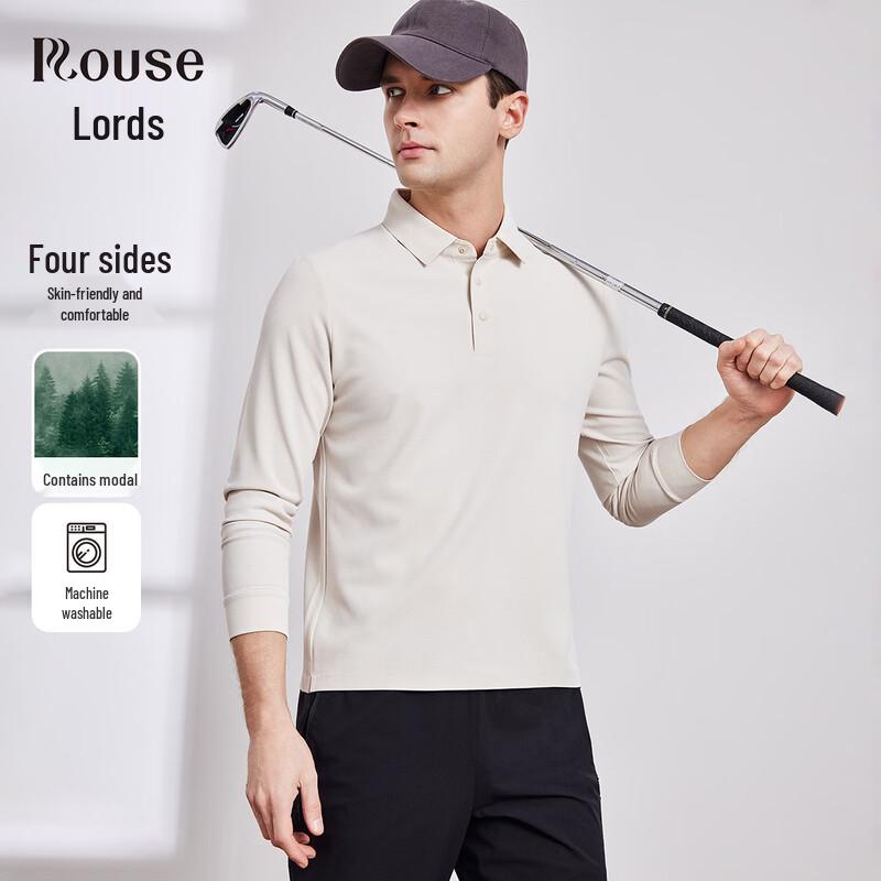 Men s Four-Way Stretch Long-Sleeve Polo Shirt 48