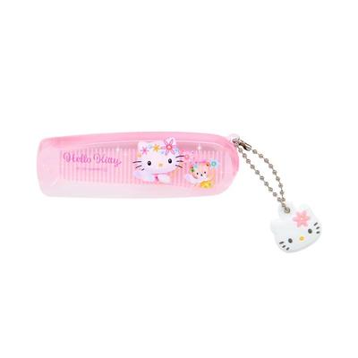 Pieptene Capsulă cu Franjuri Sanrio Hello Kitty cu Mascotă ( Roz Angel Fantezie ) NOU