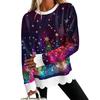 Women's Casual Lace Print Crewneck Sweatshirt Long Sleeve Pullover Top for Everyday Wear