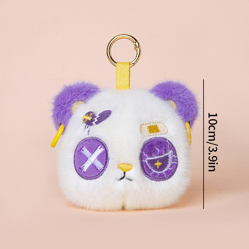 Portachiavi Peluche Coniglio Gotico di Halloween Accessori Fascino per Borsa Animale di Peluche Coniglio Portachiavi Bambola Coniglio Horror Ciondolo per Cellulare