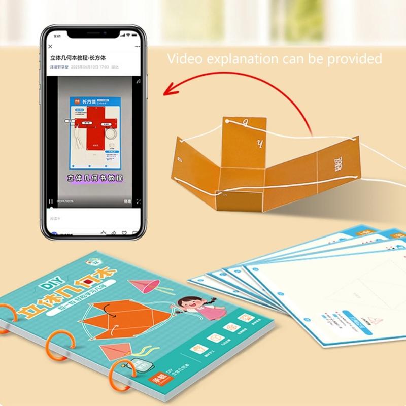 STEM Geometry Shapes Activity Book With Cutouts Foldable Augmentedreality Models For Students Classroom Or Home Learning