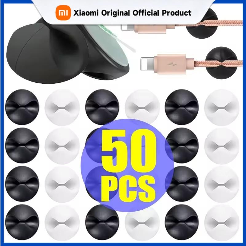 Xiaomi Mini Silicone USB Cable Winder Organizer Self-Adhesive Storage Holder Clips Desk USB Charging Data Cord Earphone Tidy Organiser