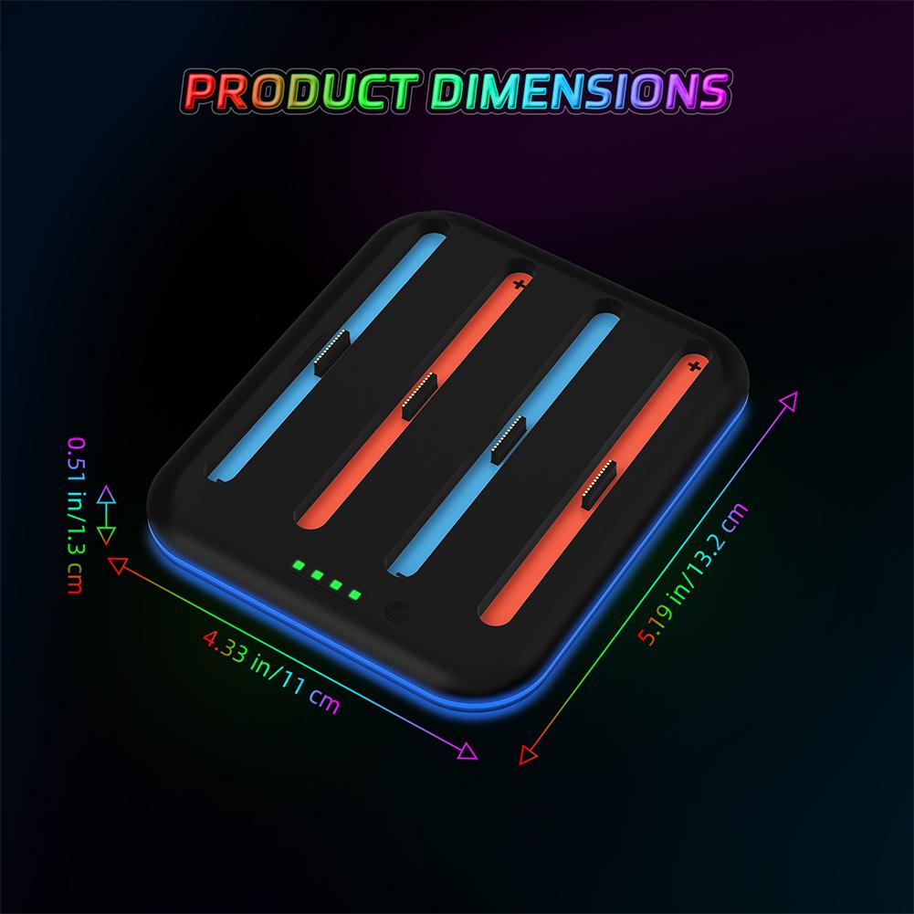 

Charger Stand Station for Switch 2 for Joycon Controller Charging Cord & LED Indicator Charger Charges Up To 4 Controllers чорний