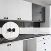10pcs European Mushroom Porcelain Single Hole Handle Modern Simple Wardrobe Cabinet Round Stainless Steel Drawer Handle Hardware