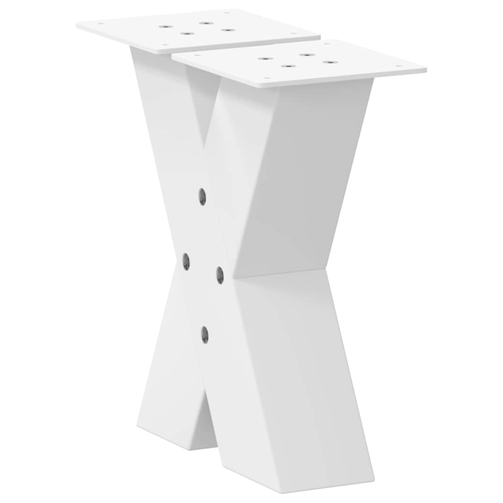 Vidaxl Nogi Do Stolika Kawowego, 2 Szt., Białe, 40X(30-31) Cm, Stal