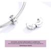 Yinziyun S925 Sterling Silver Bead Charm: Platinum-Plated, Diamond Accents, Openable Design