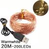 2/5/10/20M USB LED String Lights for Xmas Garland Party Wedding Home House Decoration Christmas Tree Flasher Fairy Lights