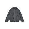 2026 Womens Casual Cotton Blend Jacket Letter Print Stand Collar Loose Fit Outdoor Coat
