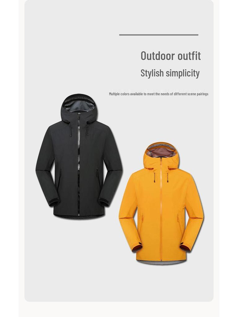 Unisex Windproof Hooded Softshell Windbreaker - Lightweight Outdoor Jacket for Spring & Autumn