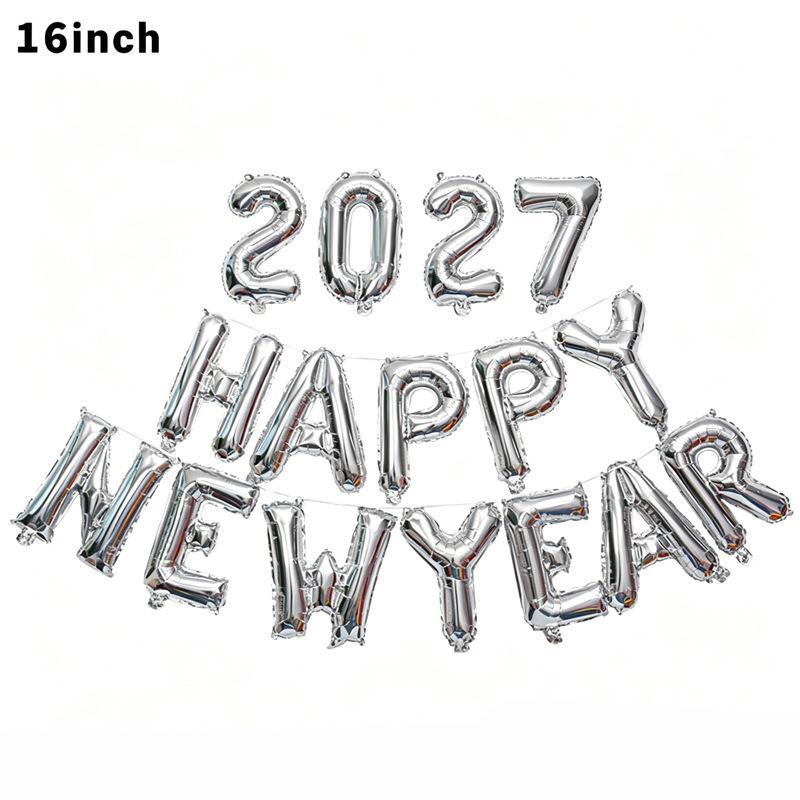 2027 Number Balloons 16In Large Number Foil Balloon 2027 New Year Christmas Graduation Birthday Party Decoration