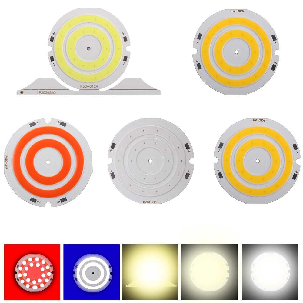 Dia DC 3V 4V Double Ring COB Round Circular LED Warm/Cold/Red/Blue Light Lighting Components Light Plate COB Chip COB Lighting