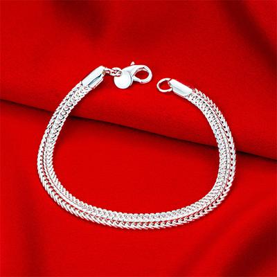925 Sterling Zilveren Armband Slang Stijl Leuke Ketting Vrouwen Dame Mannen Edele Mode Charme Sieraden Bruiloft