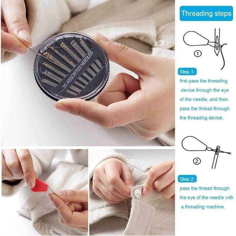 35/42/98PCS Portable Travel Small Home Sewing Kit Case Needle Thread Scissor Set Gift for Mothers