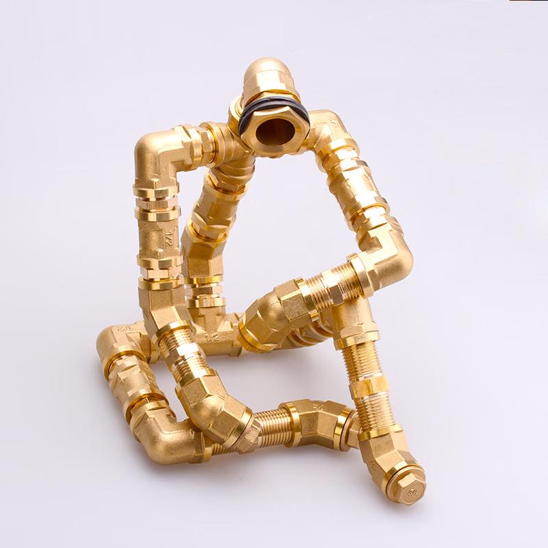 Plumbing Reducing Tee Connector with External Threads