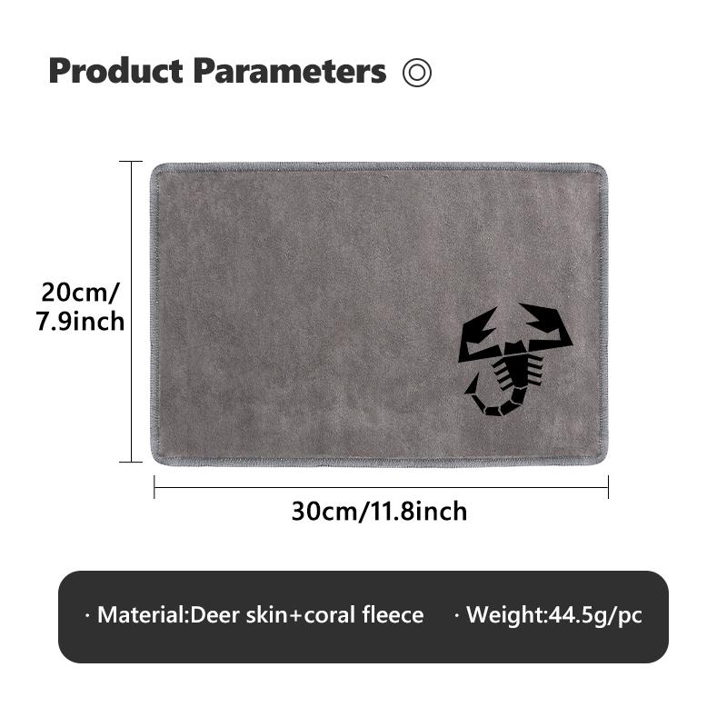 Car Styling Washing Super Absorbent Deer Skin Towel Auto Interior Washing Tool For Abarth FR FIAT 500 Tipo FR Panda Argo
