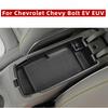 Center Console Organizer Tray For Chevrolet Chevy Bolt EV EUV -, Armrest Storage Box with Divider, Black ABS Accessories
