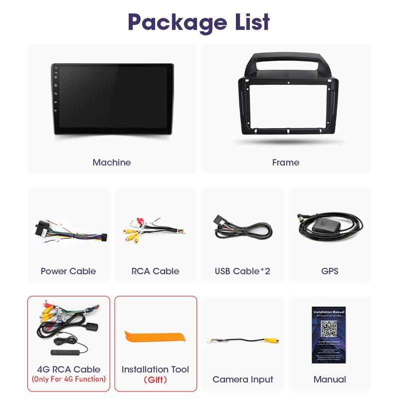 2 Din Android 12 Car Radio For KIA Carnival Android All-in-one VQ 2006 - 2014 Multimedia Video Player GPS 4G Carplay Auto Stereo