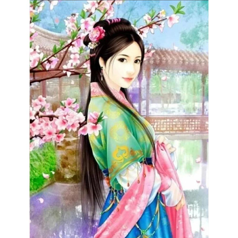 5D DIY sada na malování diamantů Starověká krása Diamantové vyšívání kamínky Dekorace pro domácnost