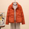 New Winter Fashion Foreign Style Loose Warm White Duck Down Jacket Stand-up Collar Short Thickened Down Jacket Women's Clothing