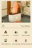 Flame Aroma Diffuser Humidifier with Night Light - Ideal Creative Gift for Home, Bedroom, Family, and Friends.