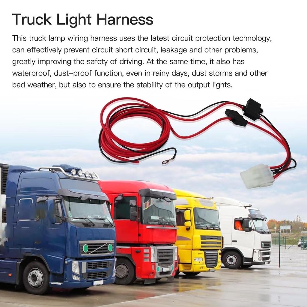 Truck Cap Wiring Harness for Third Brake Light and 12 Volt Dome Light C90-907