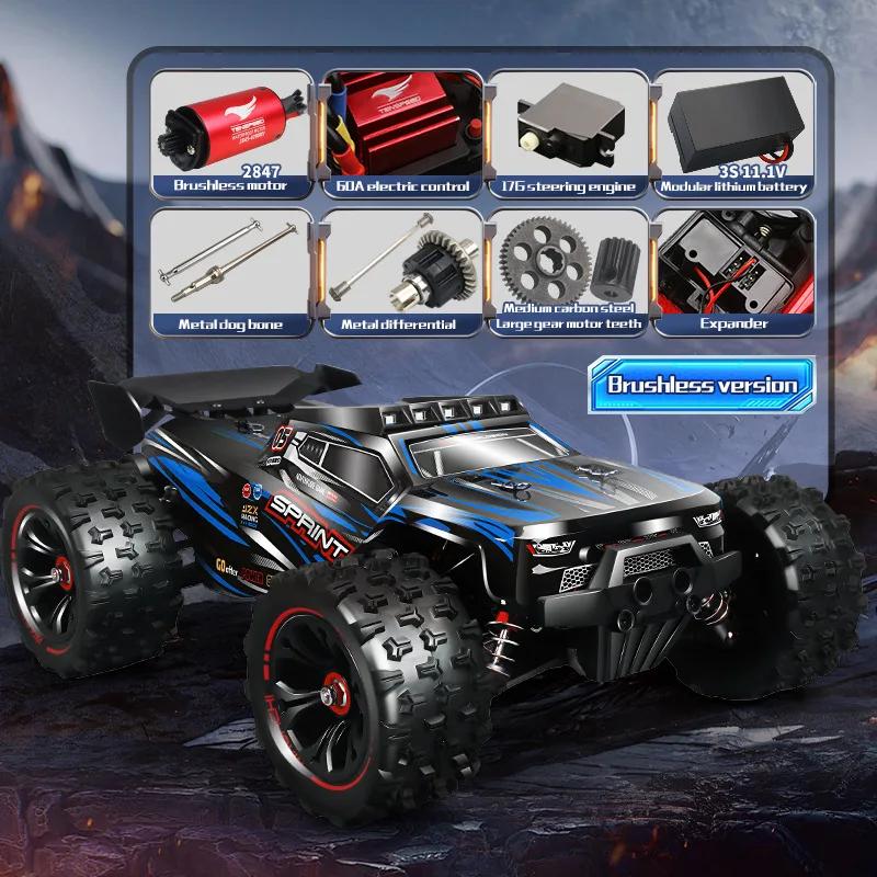 100km/h High-speed 4WD Rc Cars,1:14 Brushless Motor Climbing Off-road Rc Truck,Remote Control Car Model,funny Gift,Toys for Boys