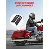 Amazicha Satteltasche Satteltaschen-Verriegelungsabdeckungen Schwarz Kompatibel für Harley Davidson Touring Street Glide, Electra Glide, Road Glide 1993-2013