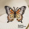 2pcs Heat Transfer Flower Patches Embroidery Design Butterfly Patches  For Clothing Accessories