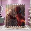 1pc Bathroom Shower Curtain, Superhero Theme Day, Movie Story Day Shower Curtain, Includes 12 Hooks, 180*180cm Bathroom Curtai