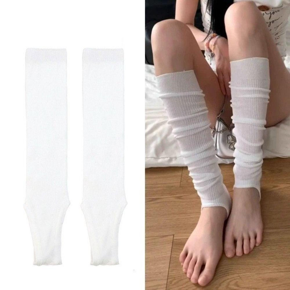 Lightweight Mid-calf Calf Socks Solid Color JK Stockings New Leg Warmer Socks  Women