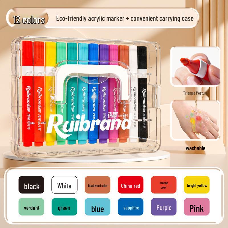 Non-Toxic Washable Watercolor Marker for Kids - Non-Bleed & Layerable