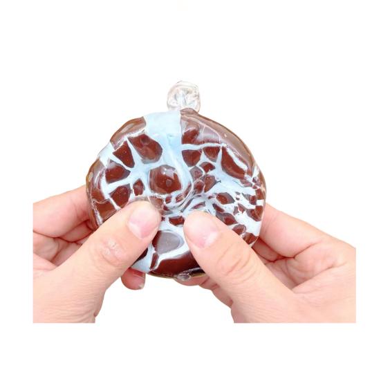 

Crisp Chocolate Ball Squeeze Toy Handmade Stress Relief Shapeable Simulated Chocolate Ball Sensory Toy Slow Rising Fidget Stress Ball Party Favors білий