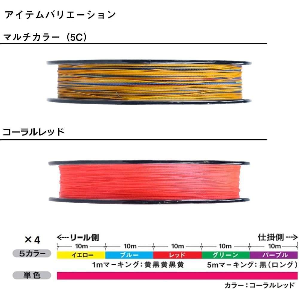 Daiwa UVF PE Durase sensor X4 Si2 Coral Red 1.2-300 Fishing Line 300m