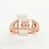 Purple Gold Hollowed-Out Love Ring, Simple Temperament, Open Design, Rose Gold-Plated Ring.