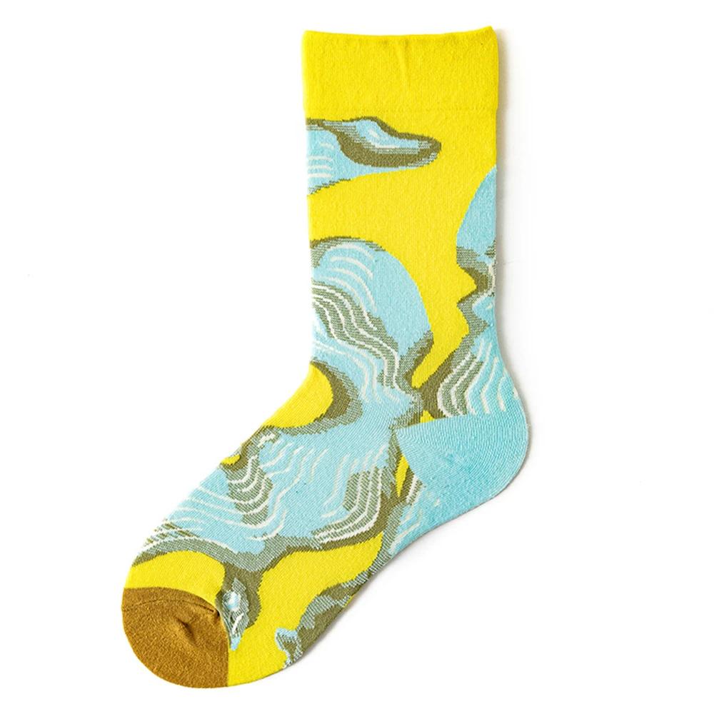 Colorful Cartoon Creative Fashion Vine Graffiti Novelty Men Women Socks Winter Warm Comfortable Cotton Sokken Dropship