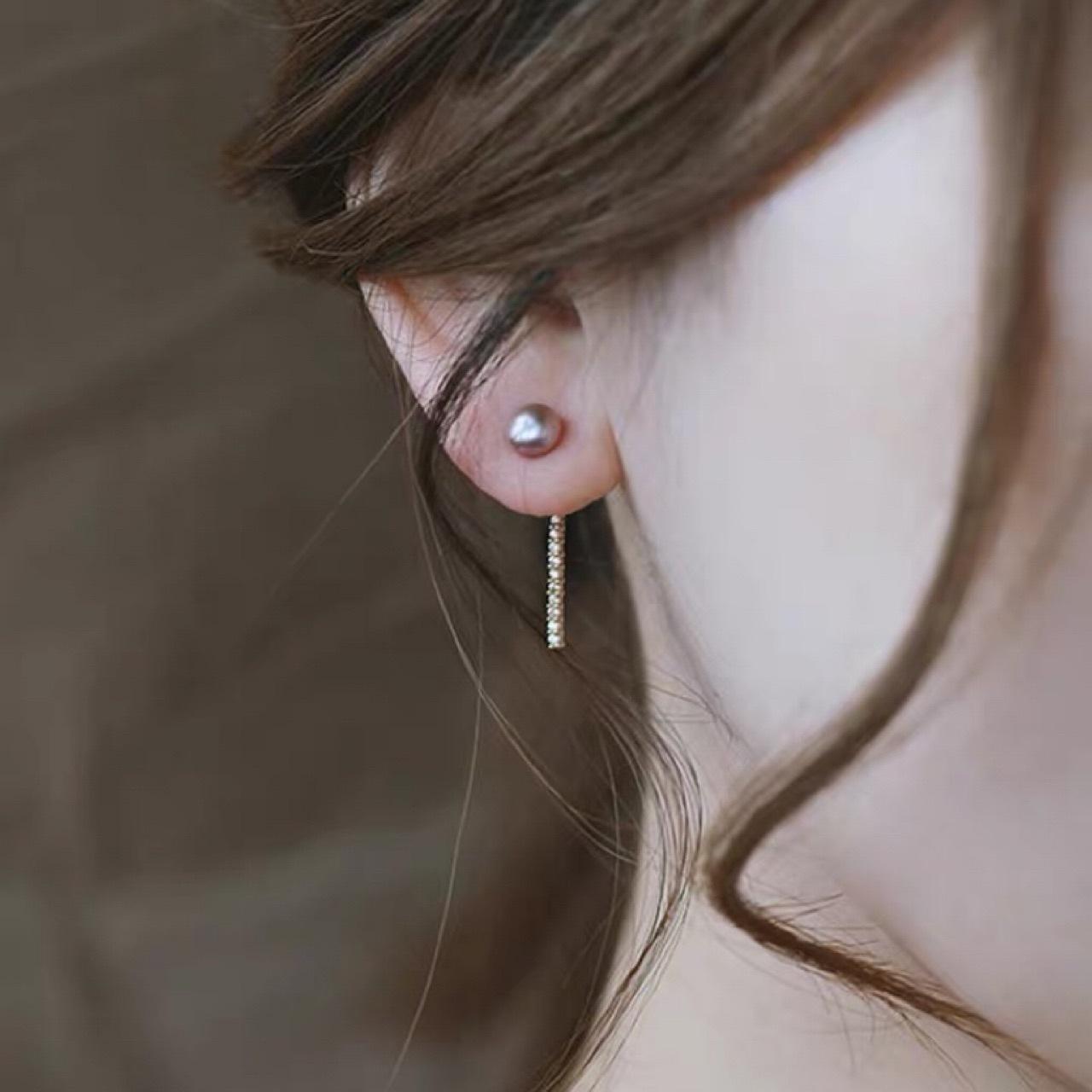 

Серьги и серьги с пресноводным жемчугом из натуральной лаванды и универсальный темперамент, сладкие и простые серьги, серебро 925 пробы