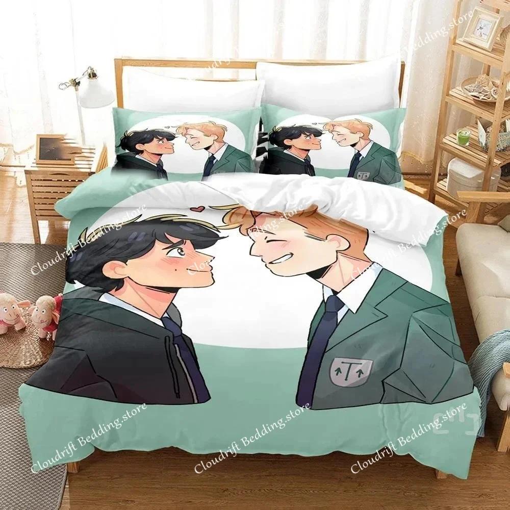 Heartstopper Bedding Set Movie Bedding Sets Duvet Cover Anime Bedroom Bedclothes Pillowcases026