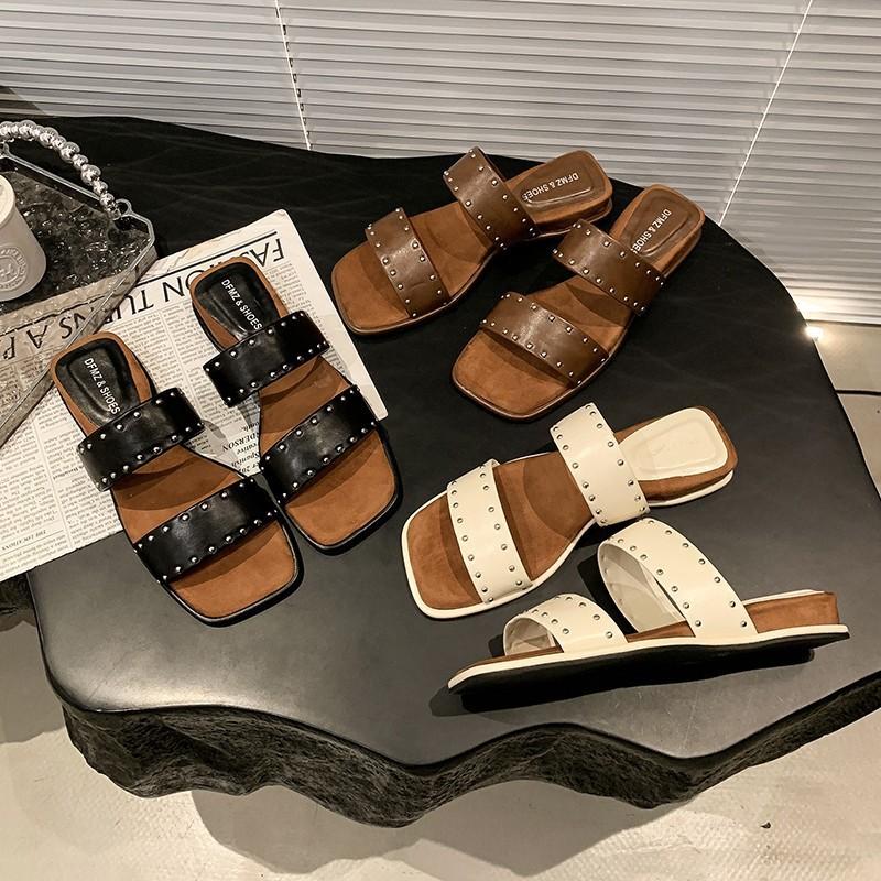 Seaside casual one-word French wedge 2025 platform sandals cool slippers women's summer wear super beautiful new vacation