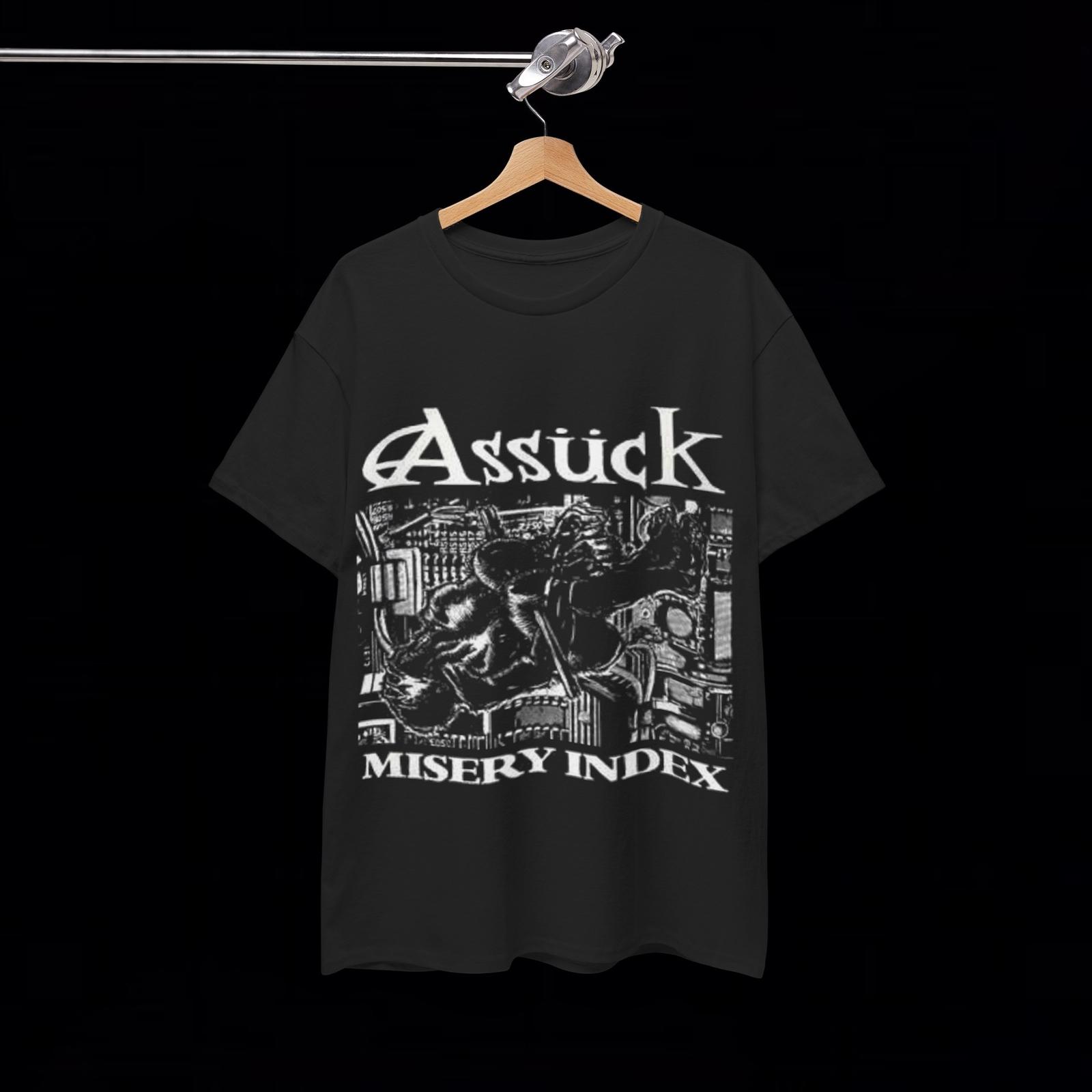 Футболка Assück Index Страданий Crust Punk Grindcore Death Metal Винтажный Мерч Группы S