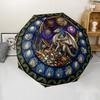 Dragons Treasures Pattern Umbrella, Portable and Foldable Design, 8 Ribs, a Casual Accessory for Halloween, Christmas, and Birthday Gifts.