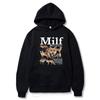 Milf Man I Love Foxes Funny Animal Meme Graphic Clothes Men'S Women Fashion Tops Long Sleeves Hoodie Winter Oversized Streetwear