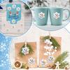 500Pcs per roll Christmas Collection Laser-Cut Snowman Doodle Stickers PVC Self-Adhesive Festive Party DIY Decorative Decals