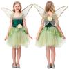 Kindertag Mädchen Prinzessin Tutu Kleid Showkostüme Wald Blumenfee Elfenkleid mit Flügeln
