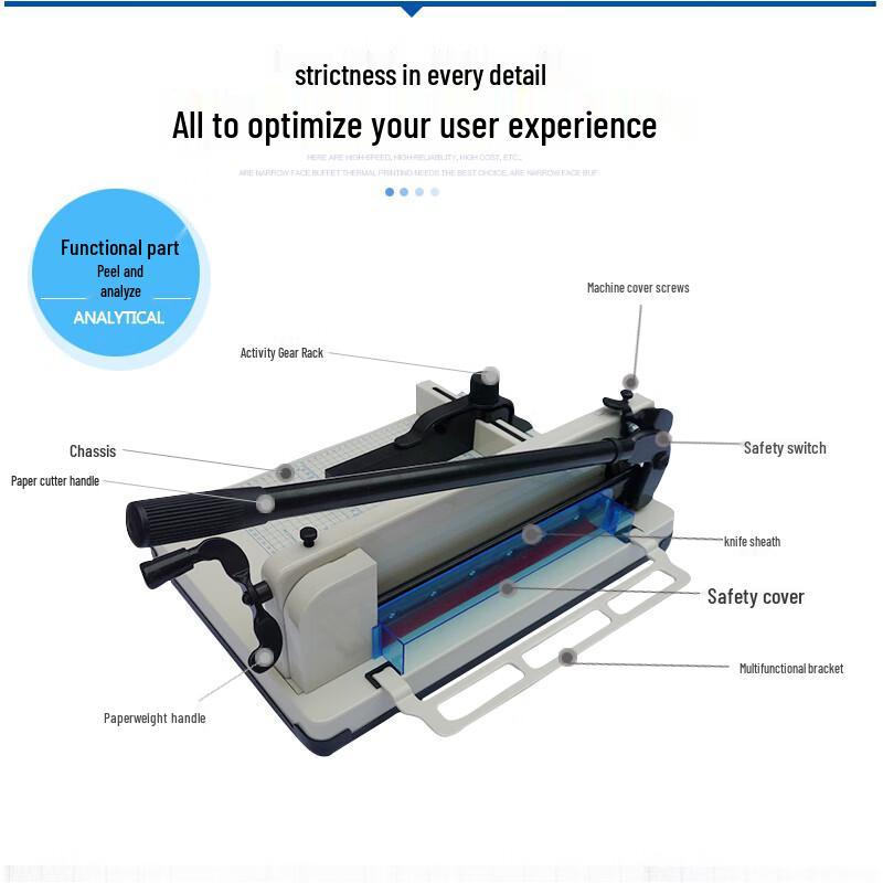 Taglierina manuale per carta A3 per impieghi gravosi, spina CN (adattatore incluso)