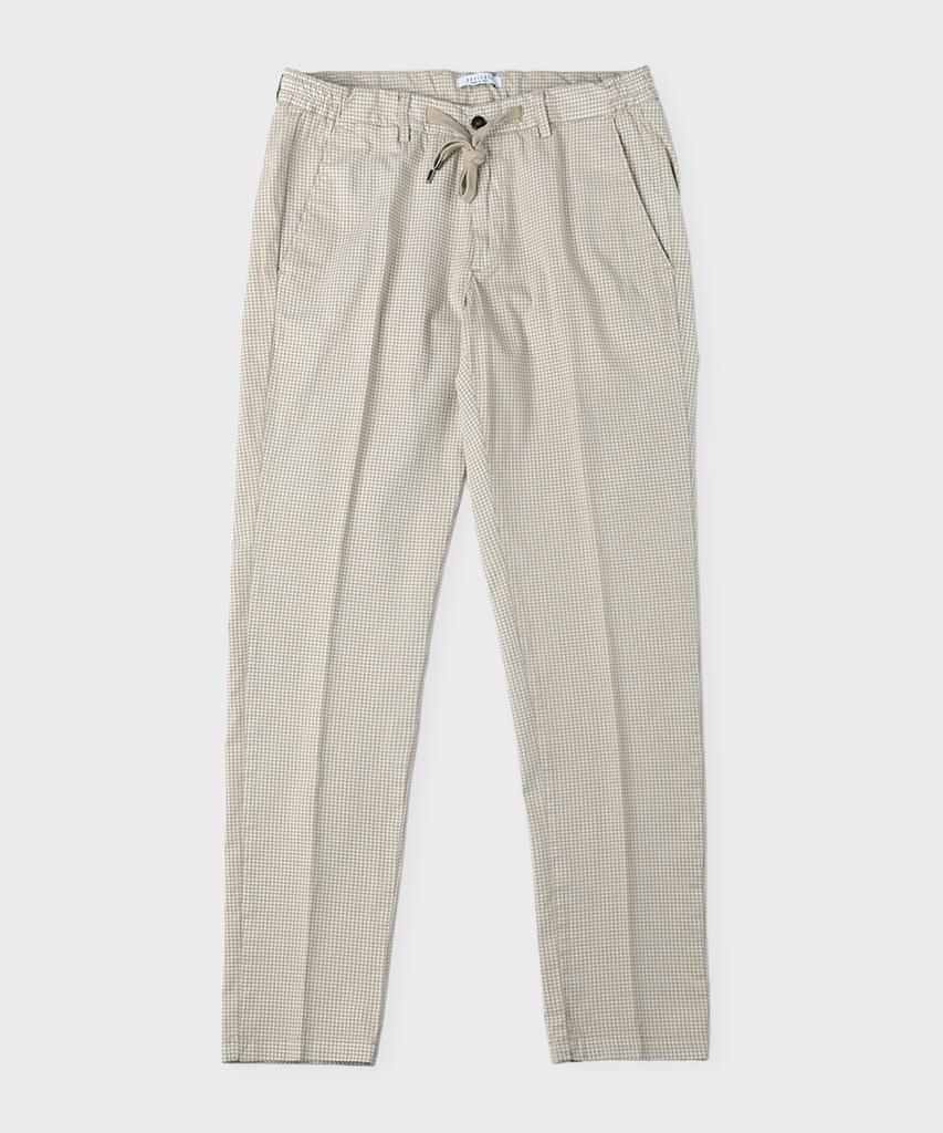 PANICALE Beige Elastic Cotton Pants