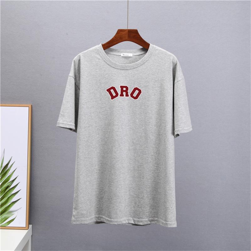 Shellsuning T-shirt stampate con lettera per donna T-shirt basic oversize a maniche corte estive Casual O-collo in cotone Abbigliamento Femlae Top gotici coreani