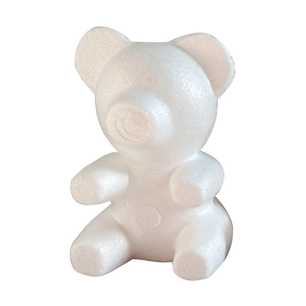 Polystyrene Rose Styrofoam Foam Bear 20CM Foam Flowers Bear White Bear Mold for Wedding Valentines Day for Home Decoration