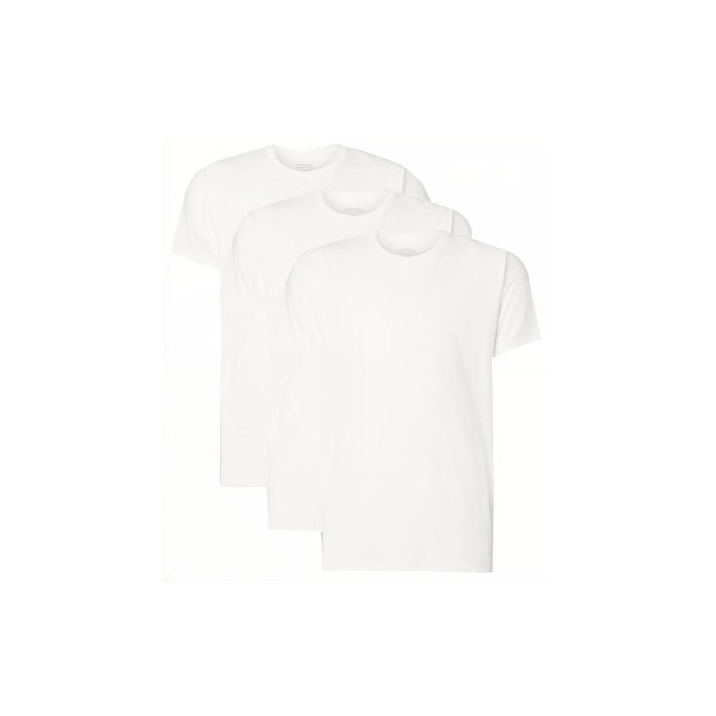 Calvin Klein Solid Slim Fit Crew Neck Short Sleeve T-Shirt Three Pack Men Tops White NB4011E-100