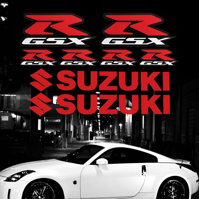 

Motorcycle Racing Helmet Tail Box Shock Absorber Modification Decals for Suzuki GSX-R Waterproof Reflective Decor Stickers