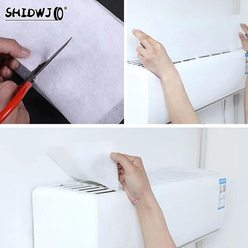 5pcs Anti-Dust Air Conditioner Vent Filter Cotton Cuttable Network Outlet Cleaning Purification Parts Air Vent Dust Filter Paper